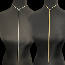 Statement Long Strand Necklace - TRINNY STYLE - Choose: Gold/Silver - NEW