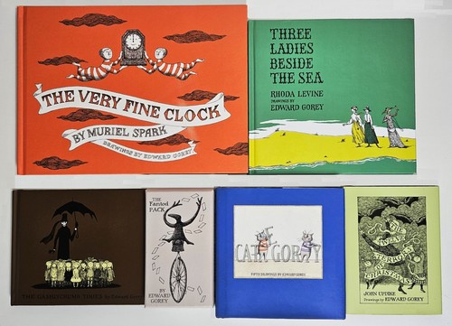 Lot of 6 Edward Gorey~HC Books Gashlycrumb Tinies, Category, Tarot Fantod Pack