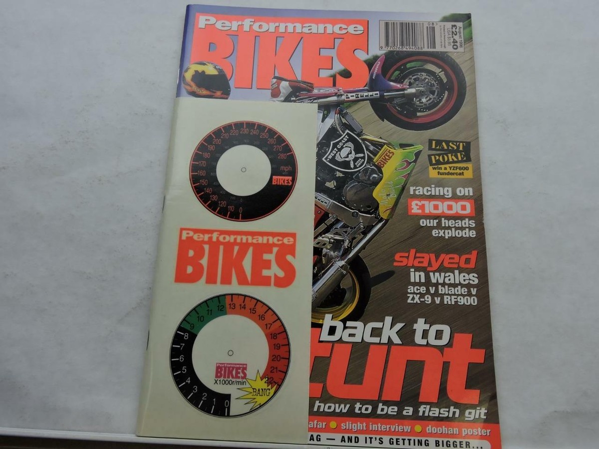 Performance Bikes Magazine August 1996 Honda CBR900R B11286 | eBay