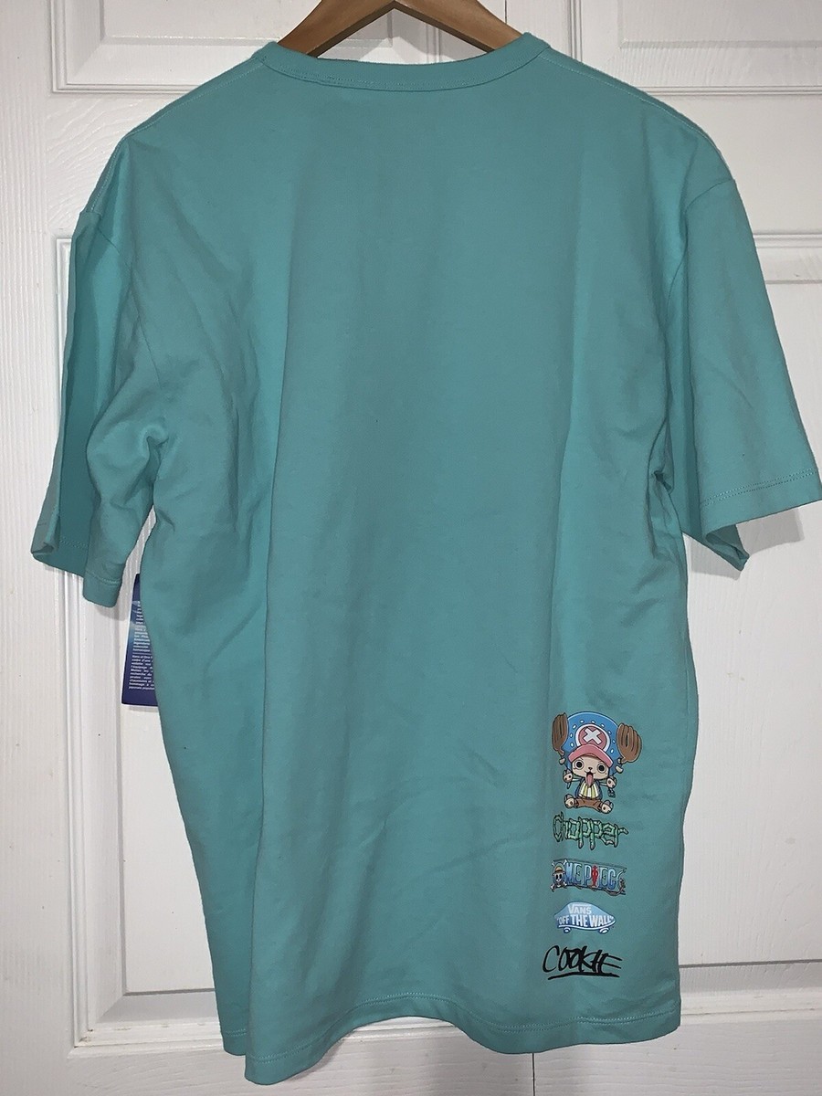 国内配送 VANS ONE PIECE COOKIE! SS TEE AQUA SKY Shop Vans Apparel and Accessories Vans X One Piece Cookie! T