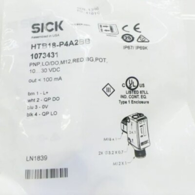 1PC SICK HTB18-P4A2BB Photoelectric switch HTB18P4A2BB Brand new Free shipping