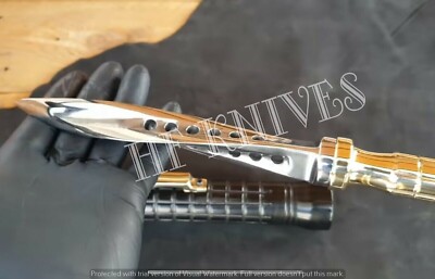 HF KNIVES CUSTOM HANDMADE HIGH CARBON STEEL HUNTING TRI ANGLE KNIFE WITH STEEL