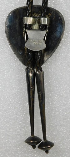 HOPI LH BOLO TIE STERLING Cutout Overlay HANDMADE Vintage BOLO TIE, Estate - Bild 3 von 7