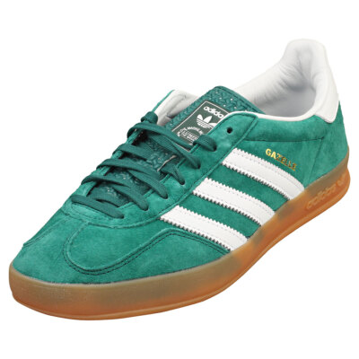 adidas GAZELLE INDOOR Unisex Mode Sneaker in Grün Weiß 36 2/3 - Main Image