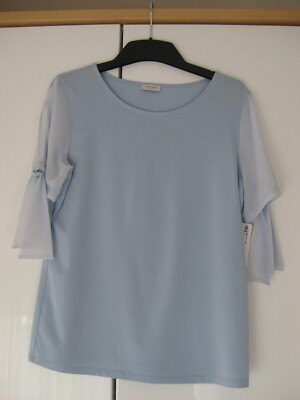Gerry Weber Damen Shirt blau Chiffon Schleife Gr. 38 Neu