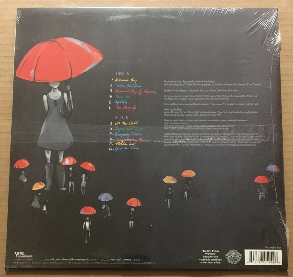 ELIZABETH & THE CATAPULT Taller Children SEALED 180 GRAM LP Vinyl Leonard Cohen - Image 2 of 2