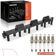 1x Ignition Coil & 6x Iridium &Platinum Spark Plug Kits for Jeep Cherokee 00-01
