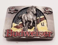 Vintage 1990 BUDWEISER Bergamot Brass Works Belt Buckle