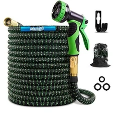 50FT 100FT 4X Stronger Deluxe Heavy Duty Expandable Flexible Garden Water Hose 1