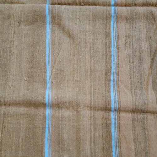 Vintage Handmade Moroccan Beige Rug Grey Stripe Fringe Berber Tribal Wool Carpet - Picture 19 of 24