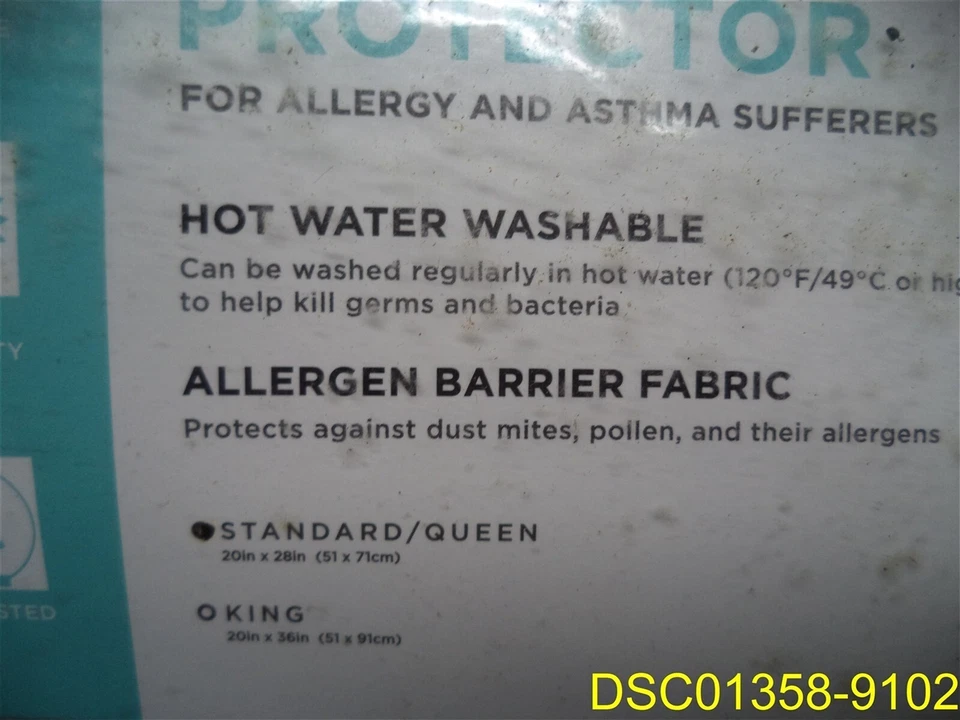 Martha Stewart Allergen Barrier Hot Water Wash Queen Pillow Protector White - Image 4 of 4