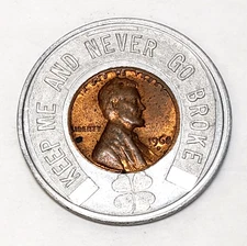 The Second National Bank Bucyrus Ohio Advertising Encased 1968-D Cent