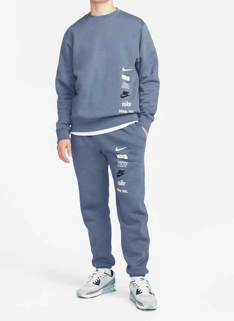 Nike Air Multi Logo Tapered Sweat Suit Jogginganzug Anzug Hose Set Fußball Sport