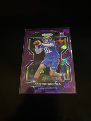 Ben Skowronek 2021 Panini Prizm Purple Ice Prizm /225 RC Rams 413 PWE