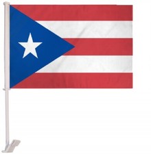 12x18 Puerto Rico Royal Blue Double Sided Car Window Vehicle 12"x18" Flag