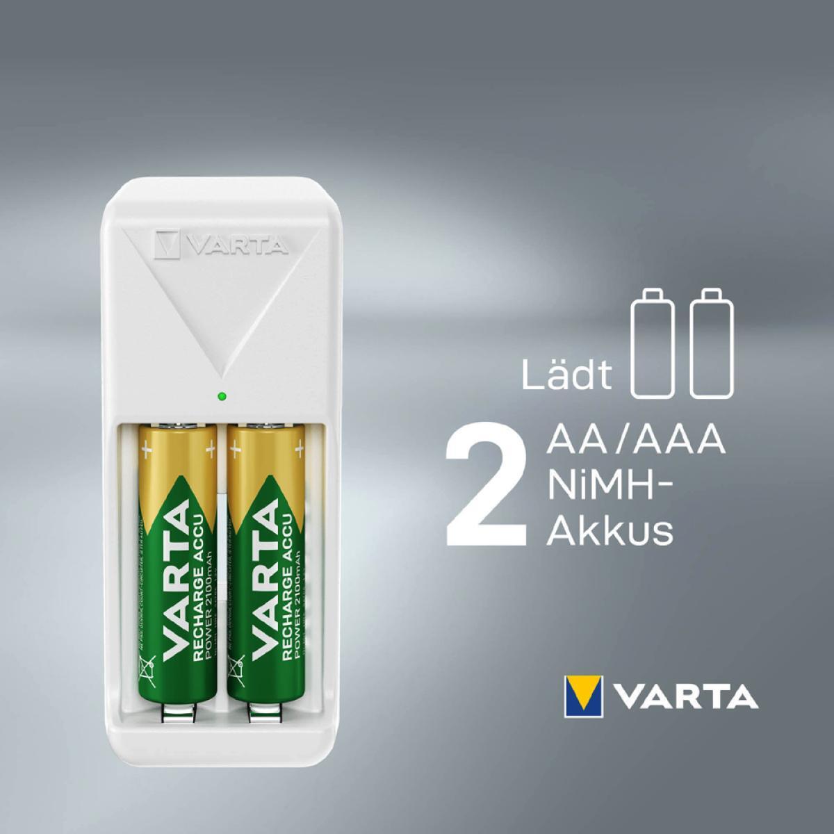 Thumbnail - Ladegerät Mini Charger, Weiß, Bestückt Aa Varta 57656101451
