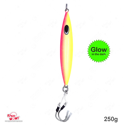250 G Glow Pink Sk Passo Lento Jig 9 Oz – Pesca Metallo Per Acqua Salata Con BKK