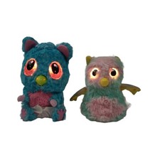 lot of 2 Hatchimals Hatchibabies Hatched Blue Pink Winged Baby Tested Works
