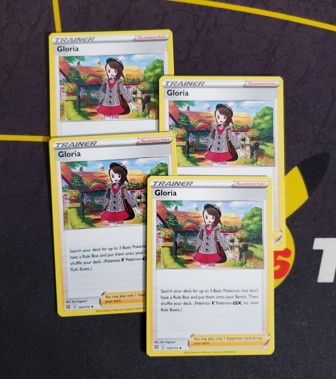 4x Pokemon TCG Gloria 141/172 Brilliant Stars Playset Uncommon NM/M
