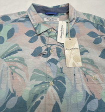 NWT Tommy Bahama Mens XL Camp Shirt Nova Wave Beach Day Blooms Floral Seersucker