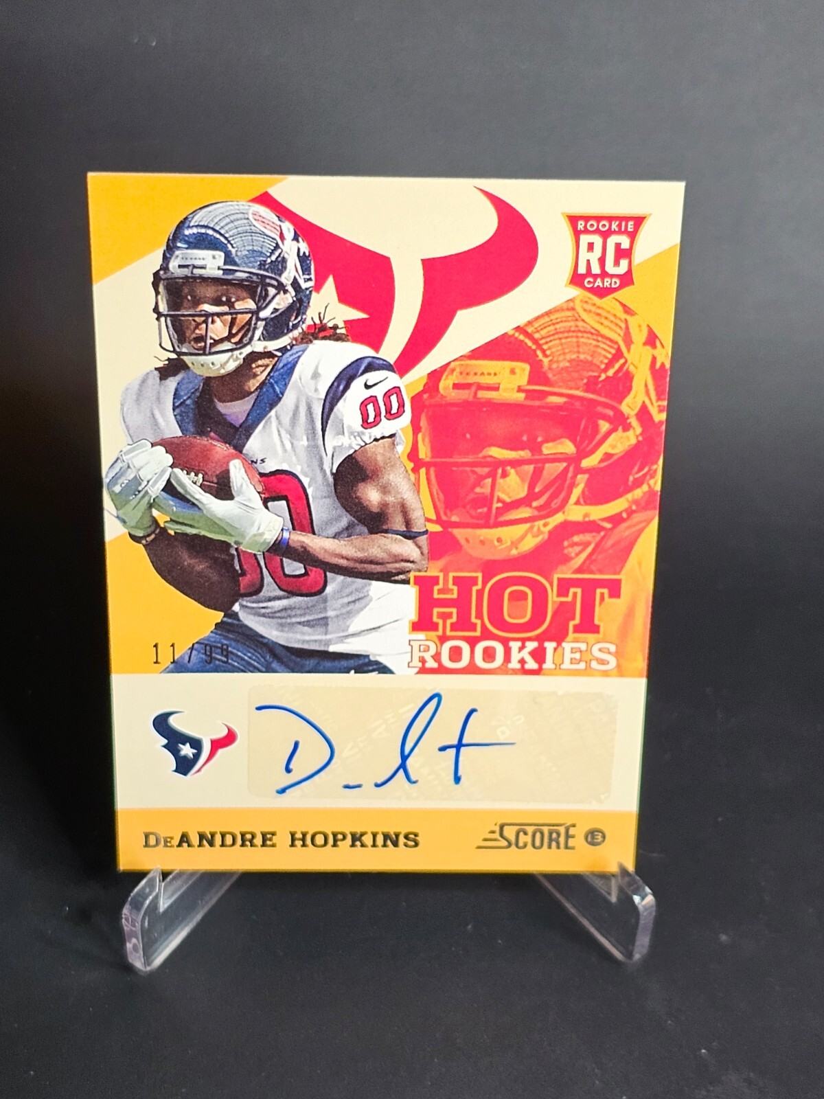DeAndre Hopkins Panini Score Hot Rookies #7 Autograph