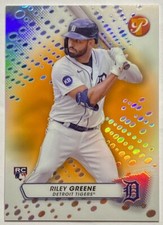 2023 Topps Pristine Orange Refractor /25 Riley Greene #219 Rookie RC