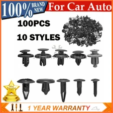 100PCS Trunk Screw Rivets Set Car Bumper Fender Auto Plastic Fastener Clips Kit