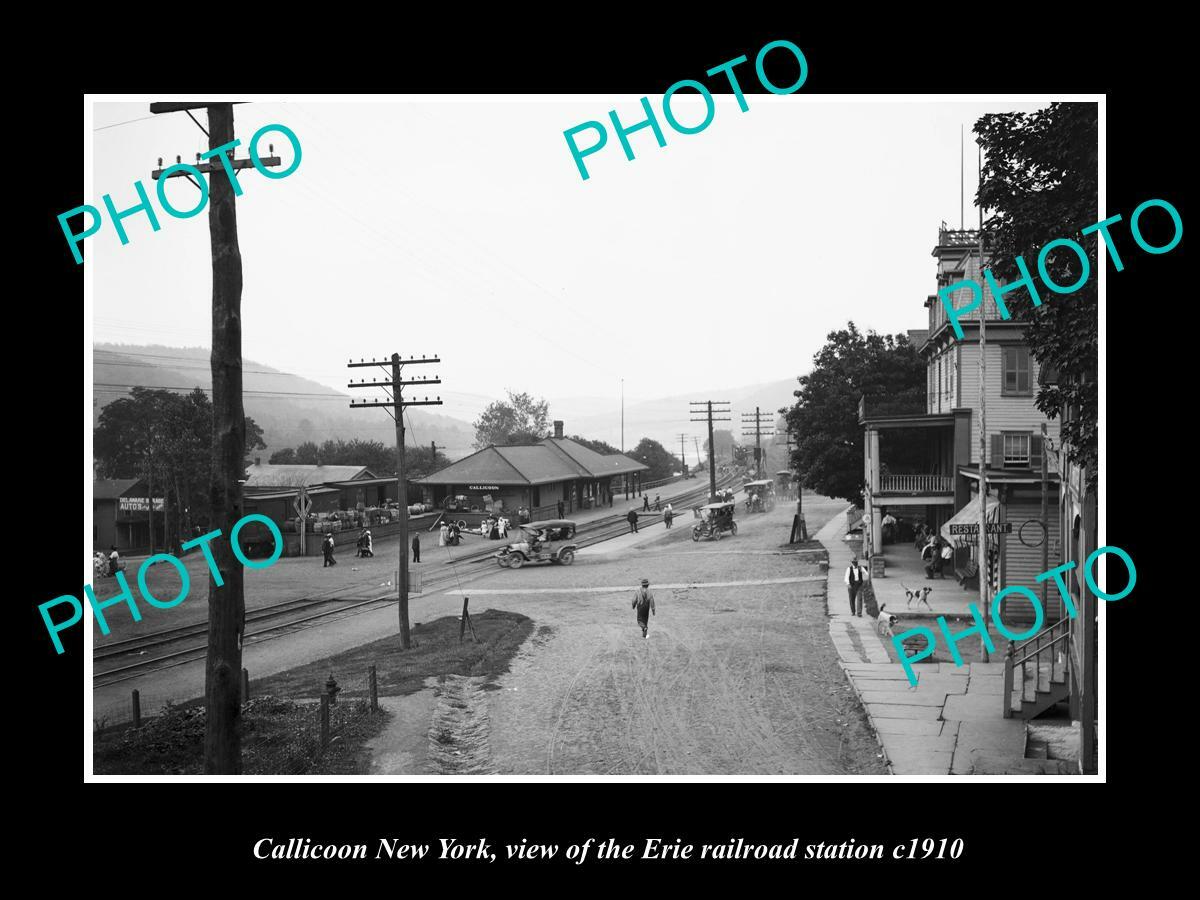 OLD 6 X 4 HISTORIC PHOTO OF CALLICOON NEW YORK ERIE RAILROAD STATION