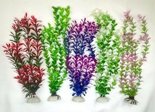 8 Pack 12" Artificial Aquarium Plant Plastic Decoration - Fast Shipping