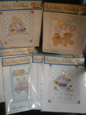 Kit d'échantillons de point de croix vintage Bucilla Daisy Kingdom Noël estampé 1992 au choix, NOS - France
