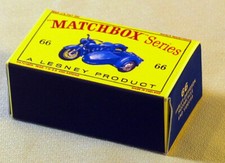 LESNEY MATCHBOX BOITE COPIE VIDE N°66 HARLEY DAVIDSON ET SIDE CAR