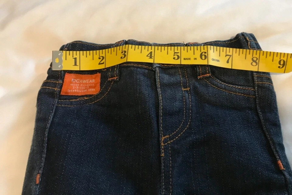 ROCAWEAR CLÁSICO INFANTIL TALLA 0-3 MESES PANTALONES VAQUEROS AZULES ALGODÓN POLI USADO EN EXCELENTE ESTADO Foto 4 de 4