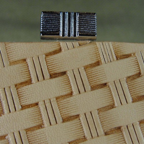 Craft Japan - #X534 Bar Basket Weave Stamp (Leather Stamping Tool) - Picture 5 of 6