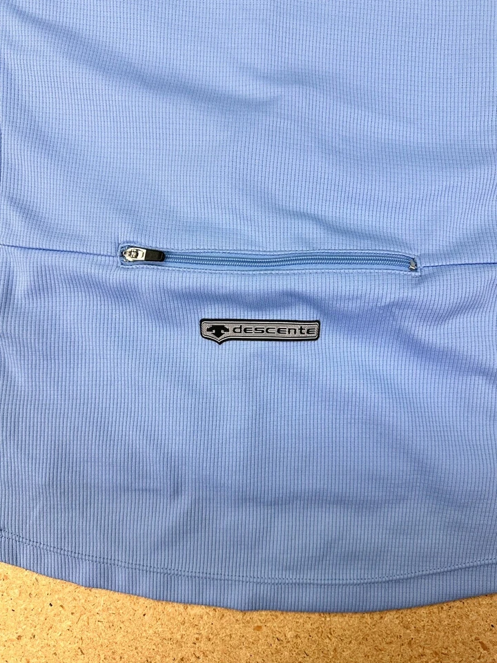 Descente Womens Light Blue 3/4 Zip Race Vest Jersey Sz Large Bike Run Fitness - Image 4 of 4