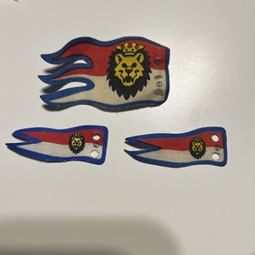 LEGO Castle 6090 Cloth 3 X Flag Wave with Royal Knights Lion Head Red White
