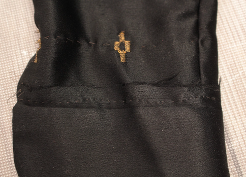 VTG Women's 20s Black Embroidered Silk Blouse W/ Colorful Buttons Sz M 1920s Top - Picture 13 of 15