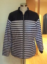 Saint James Jacket Size 10 Bnwt Navy White Striped Padded Rrp £166 Now £75