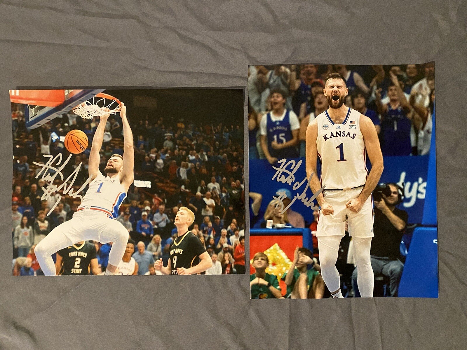 Hunter Dickenson Autographed Signed Kansas Jayhawks HUNTER DICKINSON 8x10 BASKETBALL PHOTO Choose 1 Of 2 