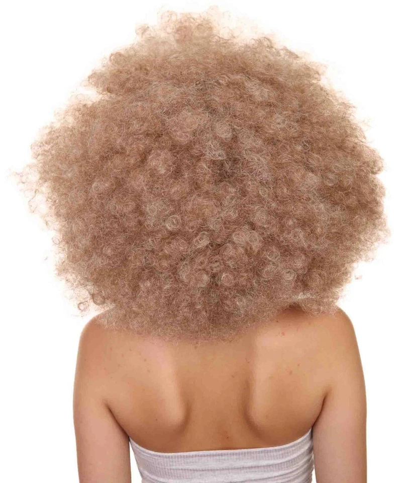 Adult Women's 19" Inch Long Curly Halloween Party Afro Drag Queen Costume Wig - Image 4 of 4