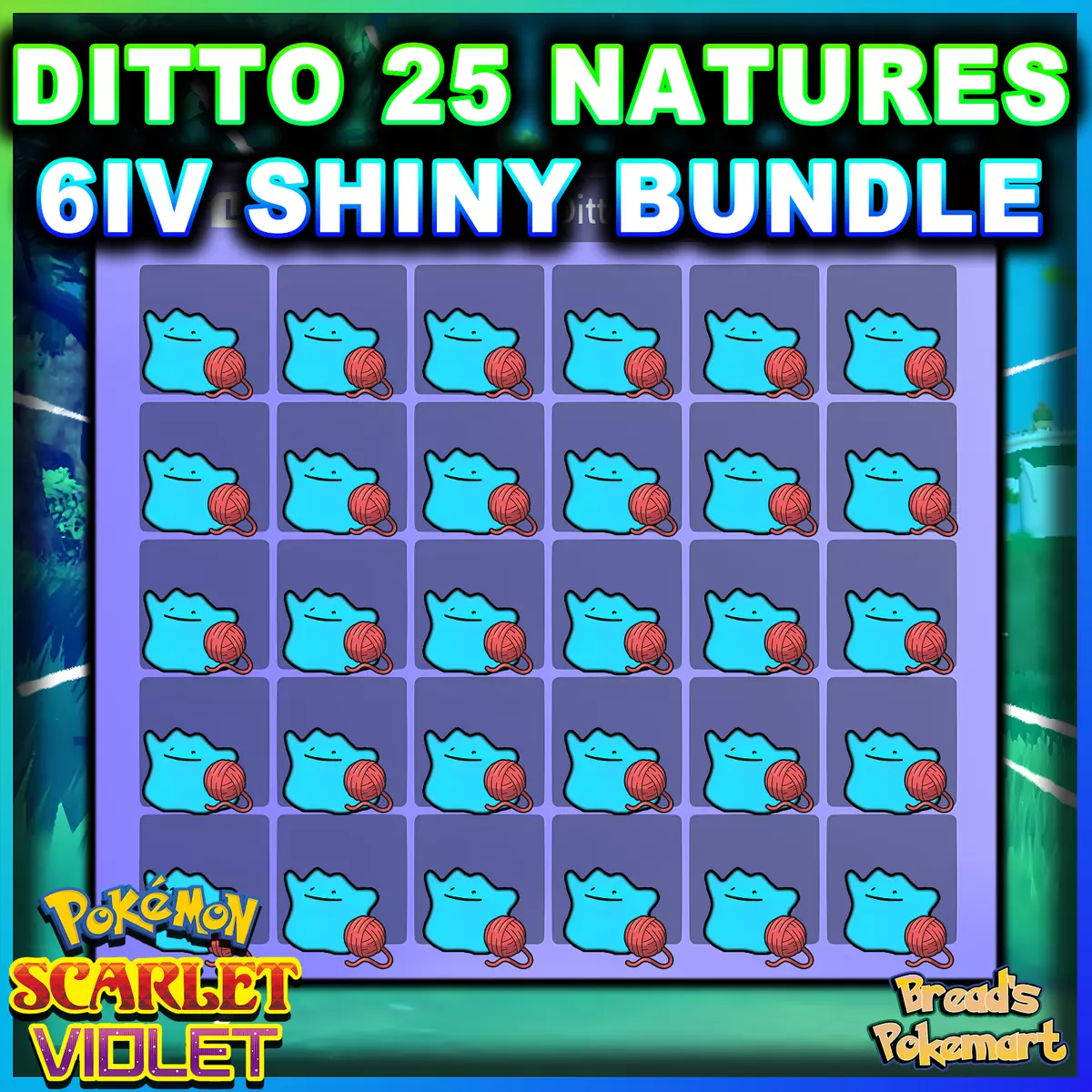 Pokemon Scarlet and Violet 6IV Shiny Ditto Masuda and ALL NATURES AVAILABLE