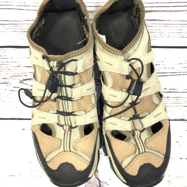 Cabela's 824126 Womens US 7m Brown Beige Leather Athletic Hiking Shoes EUC for sale online eBay