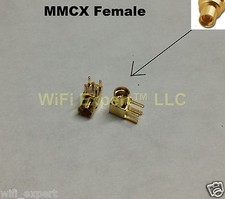 2 x MMCX female Right Angle Jack center solder PCB mount RF connector US Stock