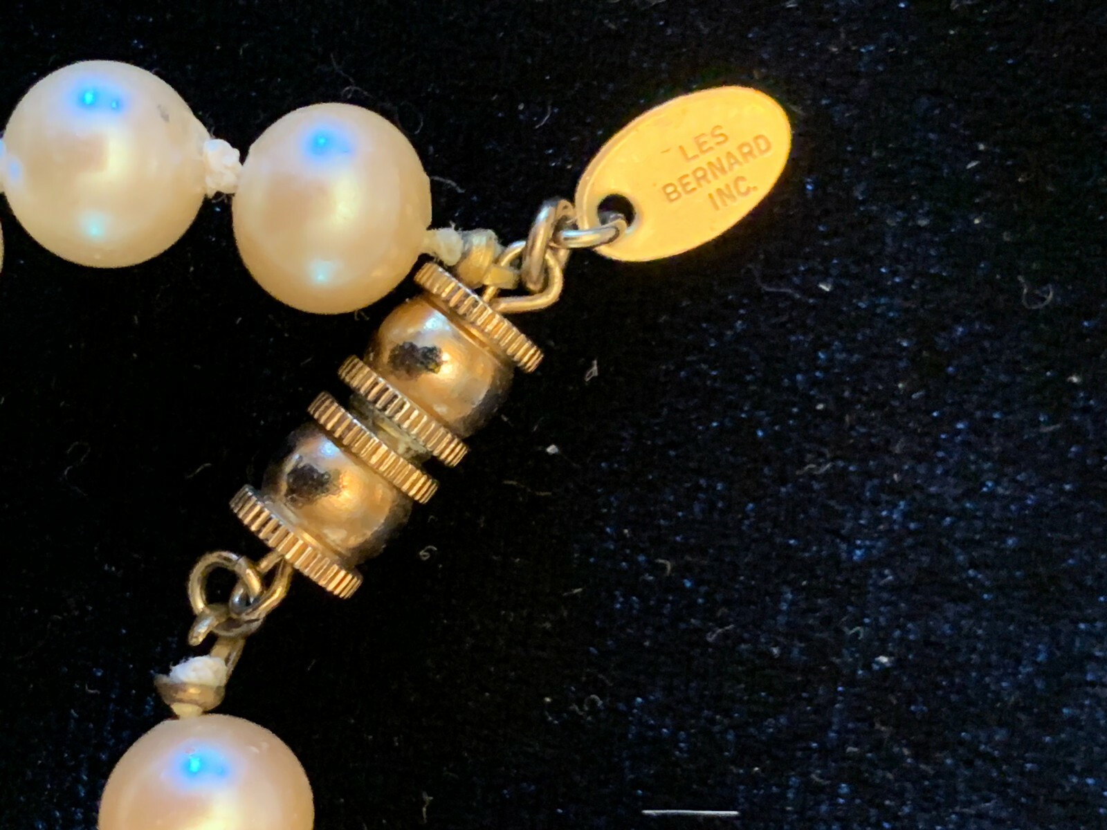 Vintage LES BERNARD pearl necklace Gem