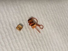 SIAM CRYSTAL SQUAREDELLES GOLD PLATE 8mm  10 Pieces