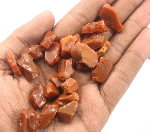 10 Pieces Natural Rough 16-20 MM Nice Collection Raw Natural Mexican Fire Opal - Picture 7 of 7