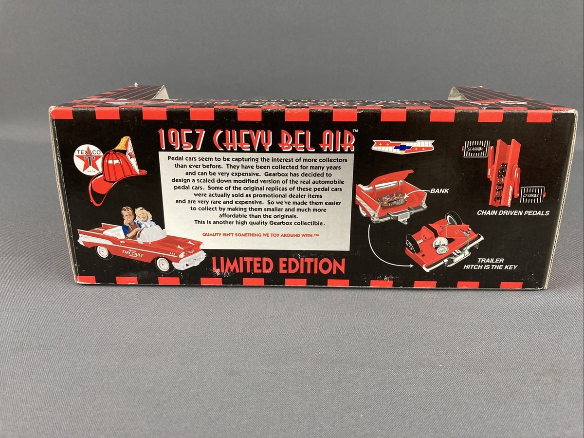 Gearbox 1957 Chevy Bel Air Convertible Pedal Car Bank Diecast NIB