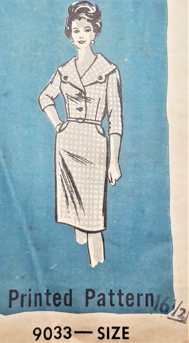 Mail Order Pattern 9033 Dress Size 16.5 New Vintage 1960's - 第 1/3 張圖片