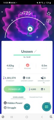 Pokemon Go Shiny Unown L