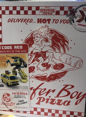 Transformers Code Red Stranger Things Collaborative Surfer Boy Pizza New In Hand