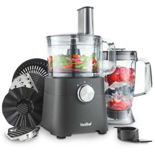 Food Processor Chopper Electric VonShef 750W Blender Juicer 2 Speed & Pulse eBay